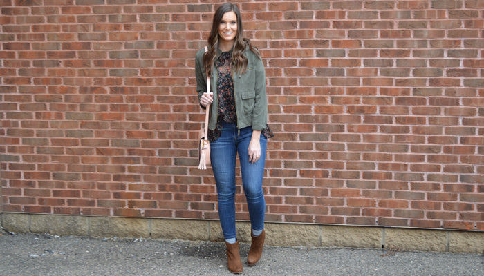 Layering Lesson: Spring Jacket + Floral Blouse