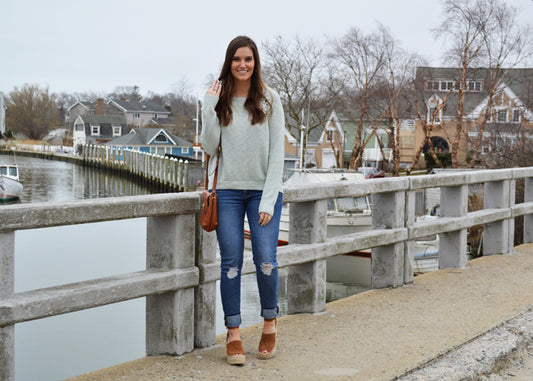 Spring Lace-up Sweater