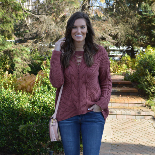 Lace-up Sweater + MAJOR Sale Alert!
