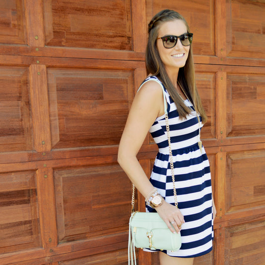 Navy Striped Dress...