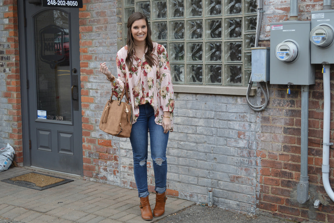 First Day of Spring: Floral Print Blouse