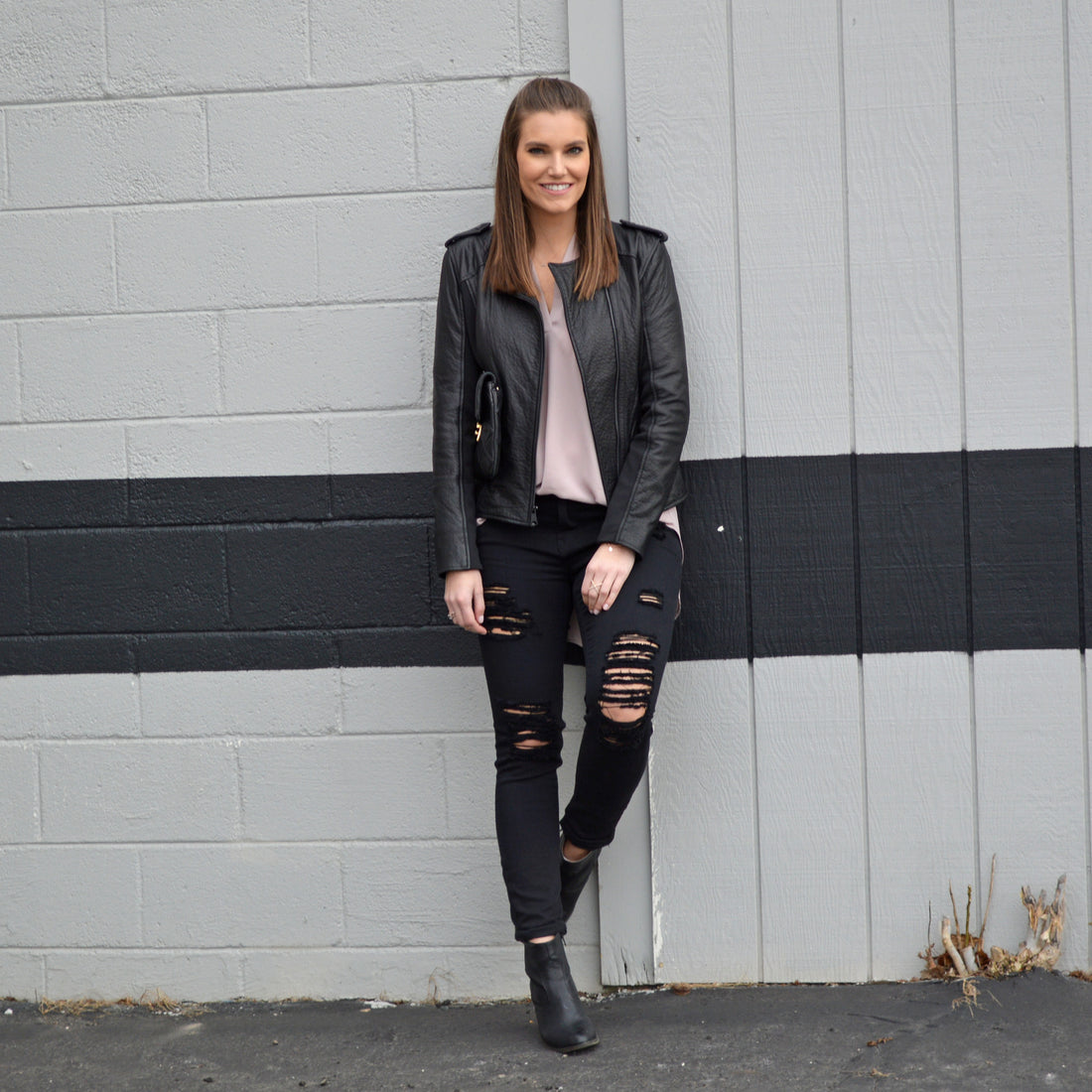 Fave Tunic + Black Distressed Jeans