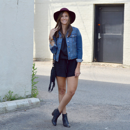 Black Romper: Fall Transitions