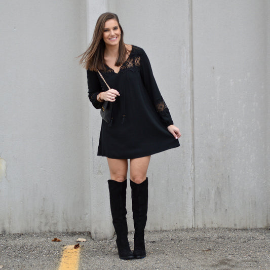 Black Boho Dress