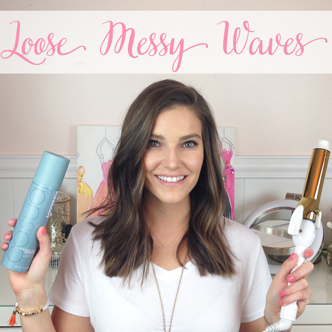 Loose Messy Waves Hair Tutorial