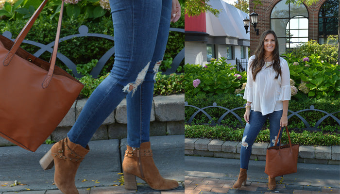 Wearing White + Transitioning Fall Accessories